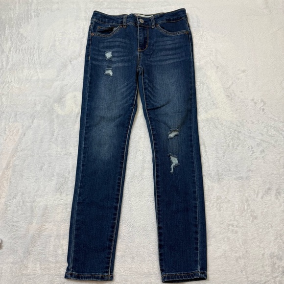 🍁 3/$15 Levi’s Kids Dark Blue Ripped Jeans - Picture 1 of 6
